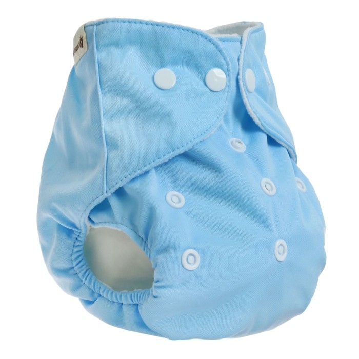Многоразовый подгузник, 3-15 кг, цвет голубой, Крошка Я Многоразовый подгузник, 3-15 кг, цвет голубой, Крошка Я
