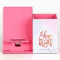 Органайзер для канцелярии с подставкой под телефон &laquo;Shine bright&raquo;