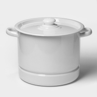 Мантоварка-позница эмалированная, 9 л, 3 вставки, цвет белый