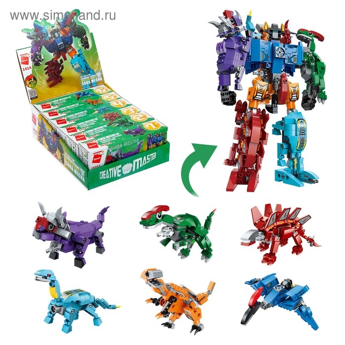 Конструктор Робот «Диноботы», 6 видов МИКС Конструктор Робот «Диноботы», 6 видов МИКС