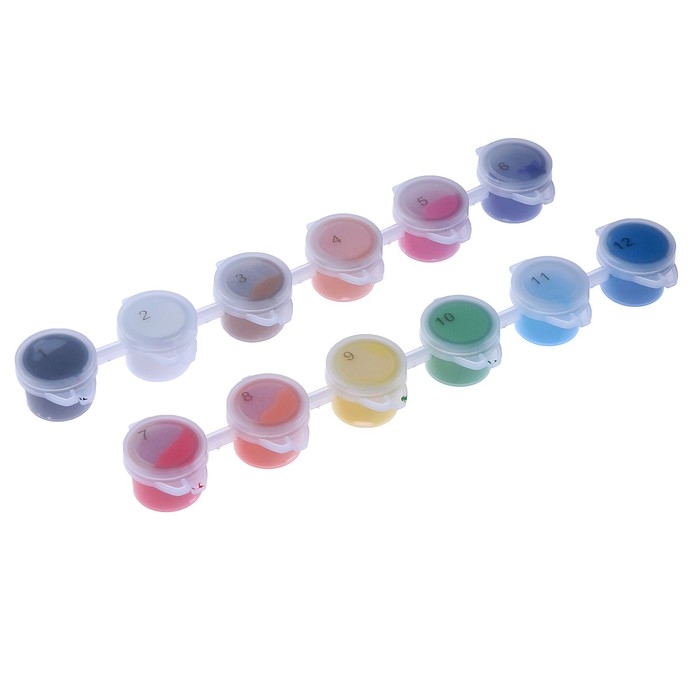 Набор акриловых красок «Яркость цветов», 12 цветов Набор акриловых красок «Яркость цветов», 12 цветов