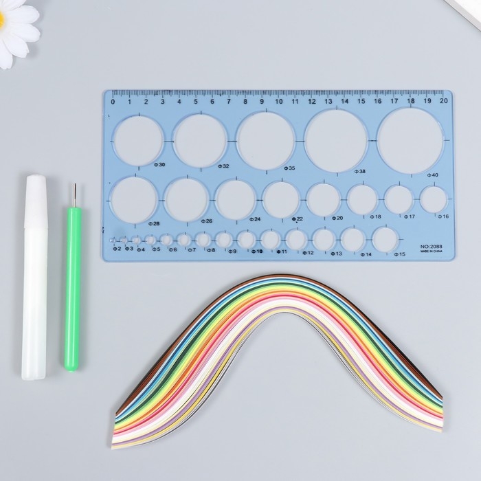 Набор для квиллинга (клей ПВА, инструмент для квиллинга, 240 полосок 0,5 см) МИКС Набор для квиллинга (клей ПВА, инструмент для квиллинга, 240 полосок 0,5 см) МИКС