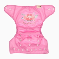 Многоразовый подгузник &laquo;Наш цветочек&raquo;, 3-15 кг, цвет розовый, Крошка Я