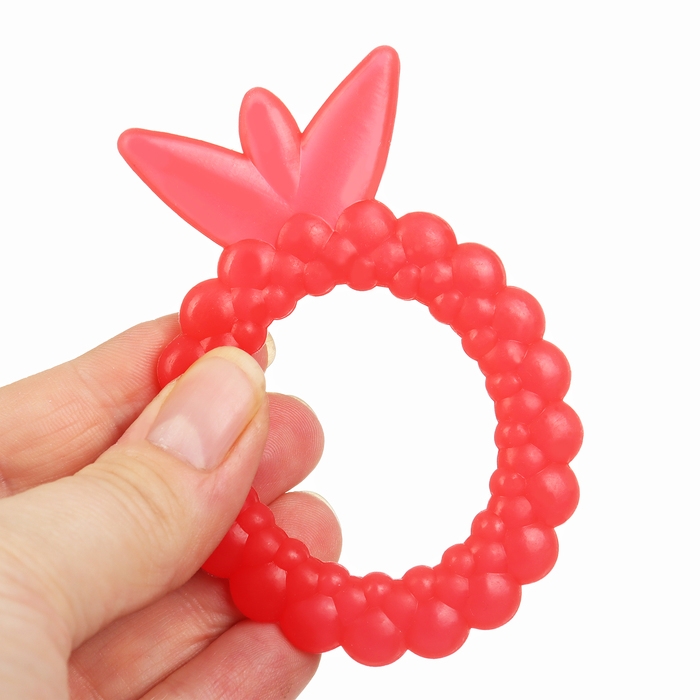 Прорезыватель силиконовый &laquo;Клубничка&raquo;, цвет МИКС, КНОПА