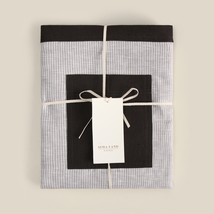 Сумка из льна двухсторонняя SL HOME "Linear bag" 67х35см,50%лён,50%хл, 180г/м2