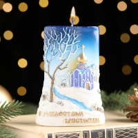 Свеча - цилиндр "Церковь на горке", 7,5х4х11 см Свеча - цилиндр "Церковь на горке", 7,5х4х11 см