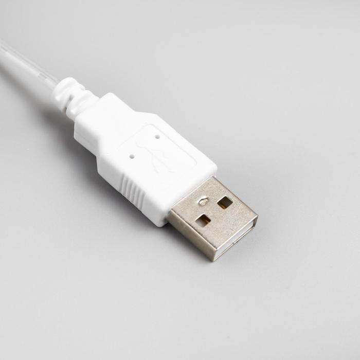 Гирлянда «Конский хвост» 8 нитей по 2 м, IP20, медная нить, 160 LED, свечение тёплое белое, USB Гирлянда «Конский хвост» 8 нитей по 2 м, IP20, медная нить, 160 LED, свечение тёплое белое, USB