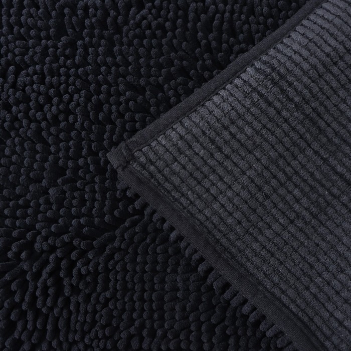 Коврик для дома LaDо́m, букли, плотность 1400 г, 50&times;80 см, цвет графитовый