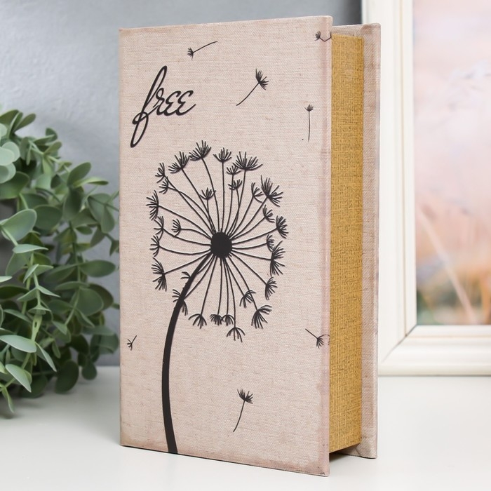 Сейф-книга дерево кожзам "Одуванчик" 21х13х5 см