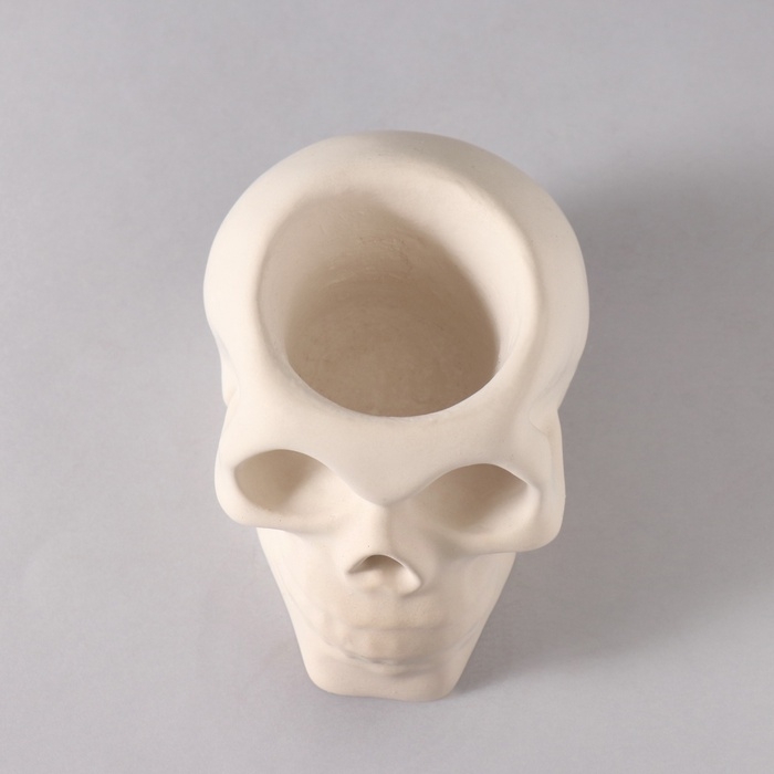 Подсвечник "Череп " 7*10см белый