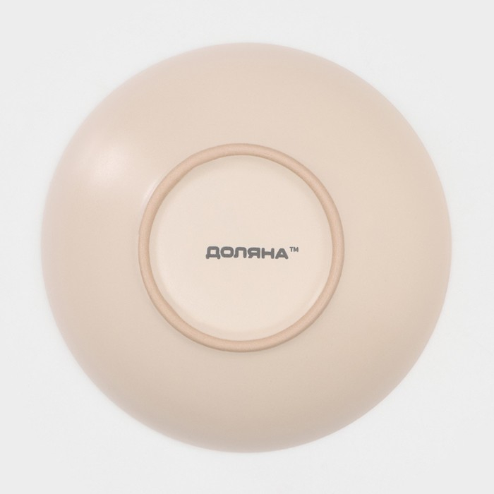 Набор тарелок керамических Доляна &laquo;Пастель&raquo;, 18 предметов: 6 тарелок d=19 см, 6 тарелок d=27 см, 6 мисок d=19 см, цвет крем-брюле