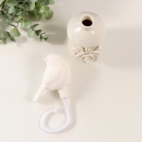 Аромадиффузор керамика "Белый воробышек на вазе с розой" 6,7х9,5х18,,8 см