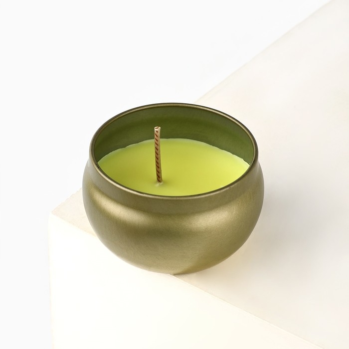 Новогодняя ароматическая свеча в банке &laquo;Новый год: Богатство&raquo;, аромат ваниль, 6 х 6 х 4 см.