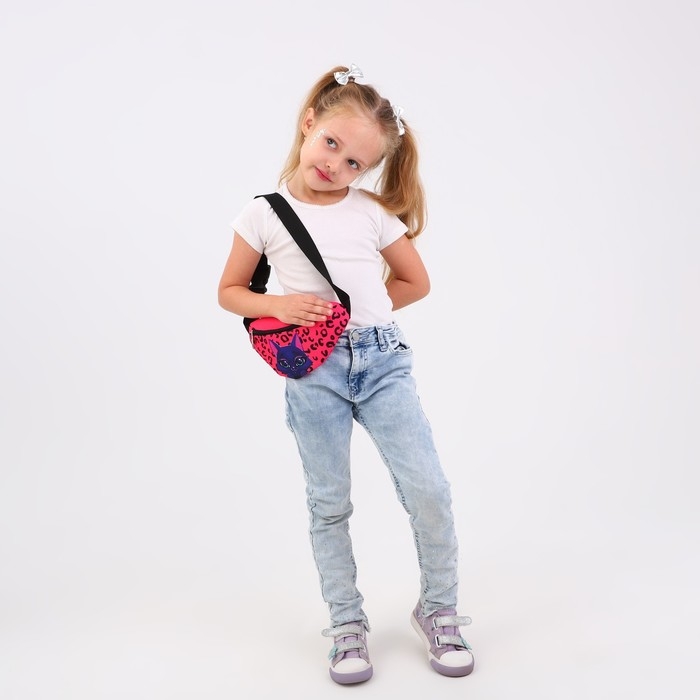 Сумка детская для девочки поясная «Котик» 20 см х 10 см х 6 см Сумка детская для девочки поясная «Котик» 20 см х 10 см х 6 см