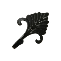 Крючок однорожковый для штор CAPPIO KC111, цвет черный, 2 шт Крючок однорожковый для штор CAPPIO KC111, цвет черный, 2 шт