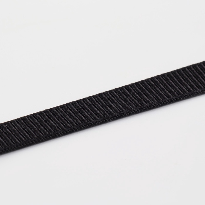 Резинка бельевая, в рубчик, 10 мм, 10 &plusmn; 1 м, цвет чёрный