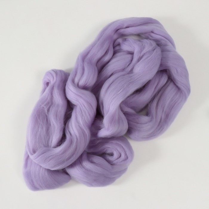 Шерсть для валяния 100% полутонкая шерсть 50 гр (072 лаванда) Шерсть для валяния 100% полутонкая шерсть 50 гр (072 лаванда)