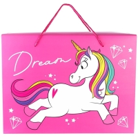 Пакет-коробка, 40 х 30 х 15 см "Dream", упаковка, Минни Маус и Единорог