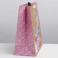 Пакет подарочный крафтовый вертикальный, упаковка, &laquo;Долгожданные подарки&raquo;, ML 23 х 27 х 11,5 см