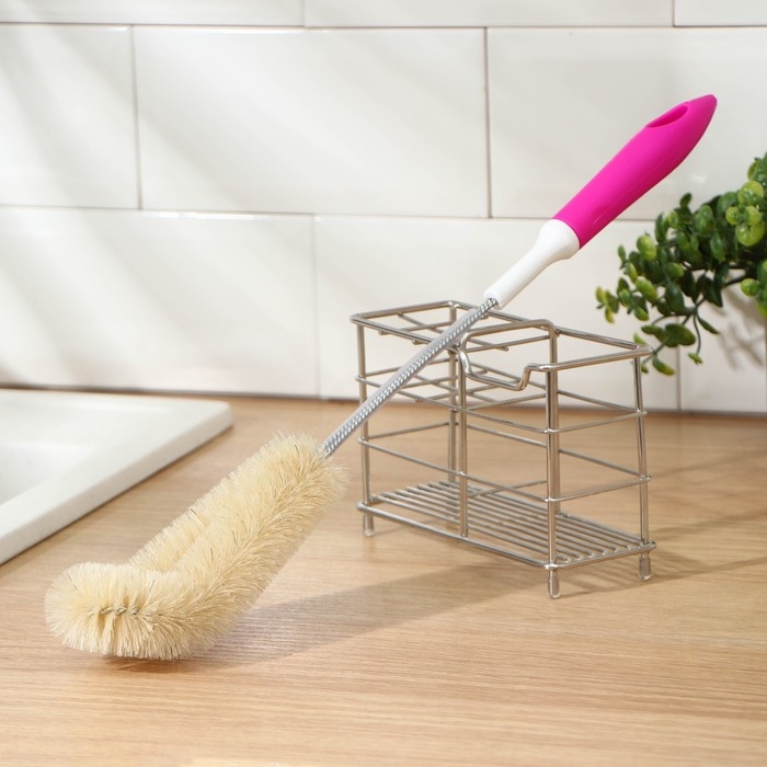 Ёршик для посуды Доляна, 42&times;6 см, цвет МИКС