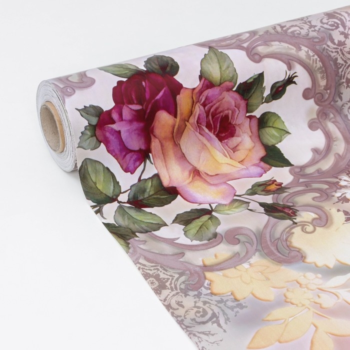 Клеёнка на стол Доляна &laquo;Лира&raquo;, на нетканой основе, ширина 137 см, толщина 0,2 мм, рулон 20 м