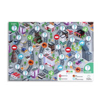 Настольная игра &laquo;ОБЖ для детей: ПДД для юных пешеходов&raquo;, 60 карт, 6 фишек, игровое поле, кубик, 6+