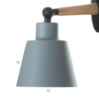 Бра "Алеста" Е27 40Вт серый 12х10х23 см Бра "Алеста" Е27 40Вт серый 12х10х23 см