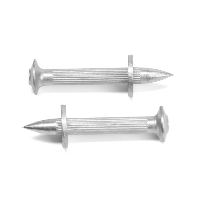 Дюбель-гвоздь "ТУНДРА", гвоздевой, для монтажного пистолета, оцинкованный, 4.5x40 мм, 0.5 кг