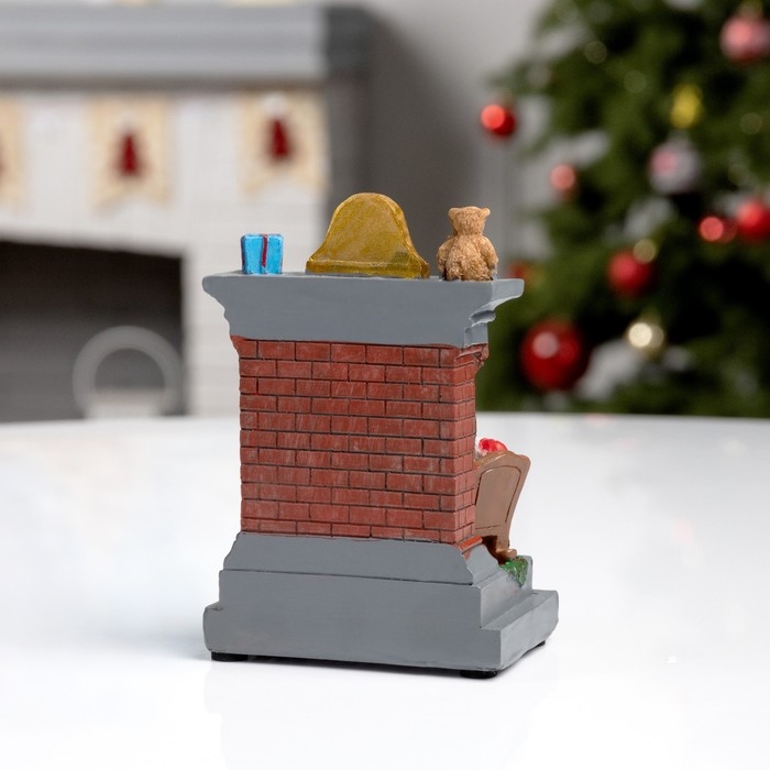 Светодиодная фигура «Камин» 13 × 9 × 6 см, полистоун, батарейки АААх2 (не в комплекте), свечение тёплое белое Светодиодная фигура «Камин» 13 × 9 × 6 см, полистоун, батарейки АААх2 (не в комплекте), свечение тёплое белое