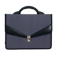 Портфель деловой 350 х 260 х 100 мм, текстильный, 2 отделения "Ладога" комбинированный серый, 1С112 Портфель деловой 350 х 260 х 100 мм, текстильный, 2 отделения "Ладога" комбинированный серый, 1С112