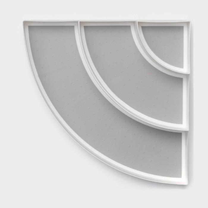 Подставка для специй 3 яруса Griten, угловая, 30&times;30&times;8,7 см, цвет белый