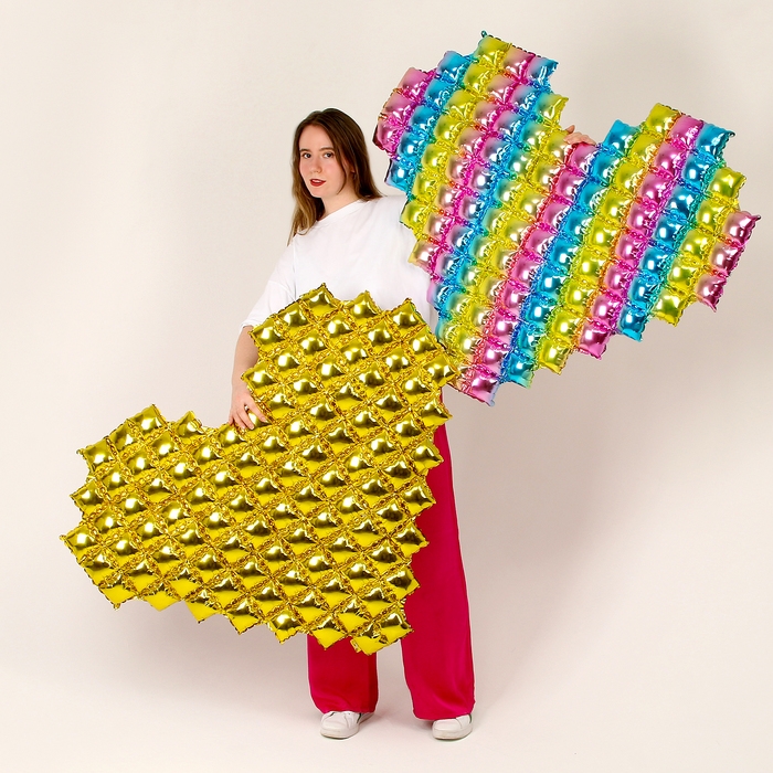 Набор шаров &laquo;Сердца. Пиксель&raquo;, фольга, 4 шт.