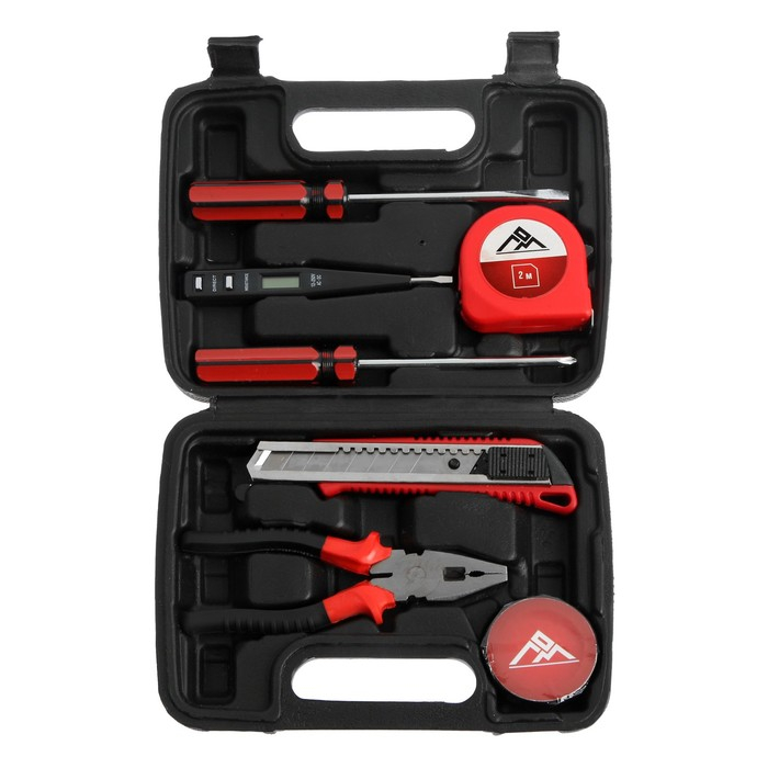 Набор инструментов в кейсе ЛОМ, универсальный, 7 предметов Набор инструментов в кейсе ЛОМ, универсальный, 7 предметов