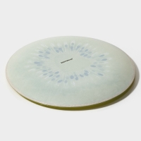 Тарелка стеклянная Доляна &laquo;Романтичный киви&raquo;, d=20 см, цвет зелёный