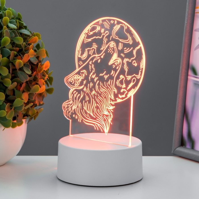 Светильник "Волк" LED белый 12х9,5х16 см RISALUX