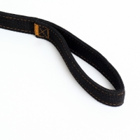 Поводок двухслойный с усиленным карабином, 3 м х 3 см, чёрный