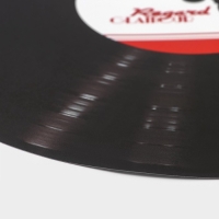 Салфетка сервировочная на стол Доляна &laquo;Виниловая пластинка&raquo;, d=38 см, цвет чёрный