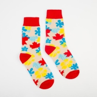 Носки MINAKU &laquo;Листья&raquo;, размер 36-41 (23-27 см)