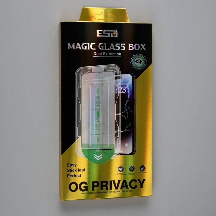 Защитное стекло для iPhone 14 Pro, антишпион, рамка для установки, полный клей, 9H, 0.33 мм Защитное стекло для iPhone 14 Pro, антишпион, рамка для установки, полный клей, 9H, 0.33 мм