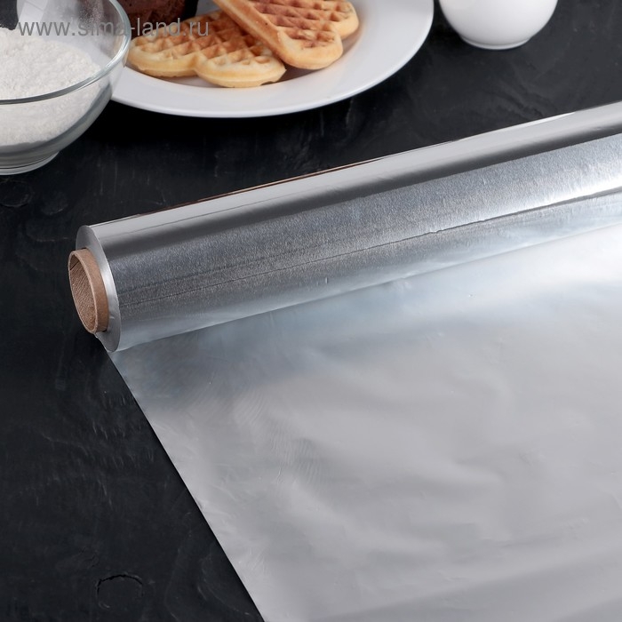 Фольга алюминиевая &laquo;Универсальная&raquo;, 44 см х 100 м, 11 мкм