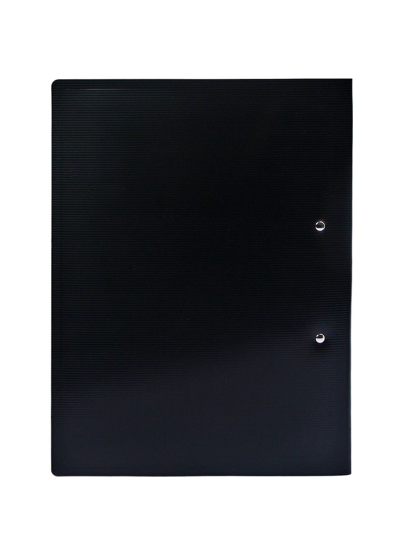 Папка с зажимом А4, 700 мкм, корешок 27 мм, Calligrata DeLuxe, внутренний карман, до 180 листов, черный