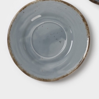 Бульонница Magistro "Alpine Frost" 250 мл 14,6х14,6х7,2 цвет синий с блюдцем