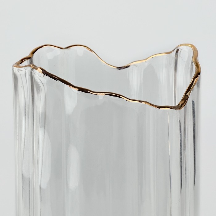 Ваза для цветов &laquo;Калипсо&raquo; из прозрачного стекла 26&times;12&times;12 см