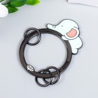 Брелок-ключница металл "Голубой слонёнок лежит" эмаль 5,5х4,2 см Брелок-ключница металл "Голубой слонёнок лежит" эмаль 5,5х4,2 см