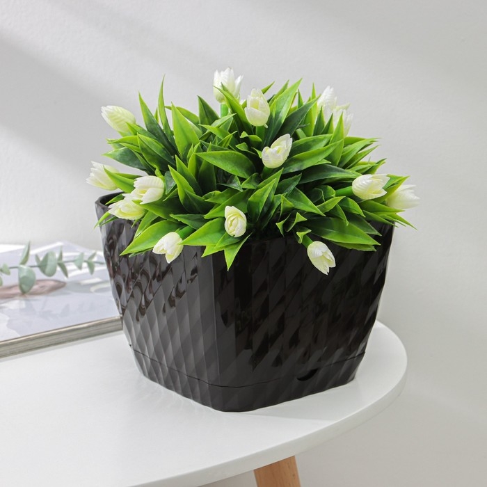 Горшок для цветов с поддоном &laquo;Классика&raquo;, 2 л, шоколадный