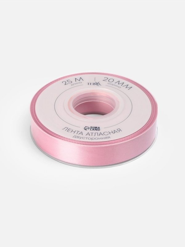Лента атласная двухсторонняя №158 20мм*25&plusmn;1м сакура TR