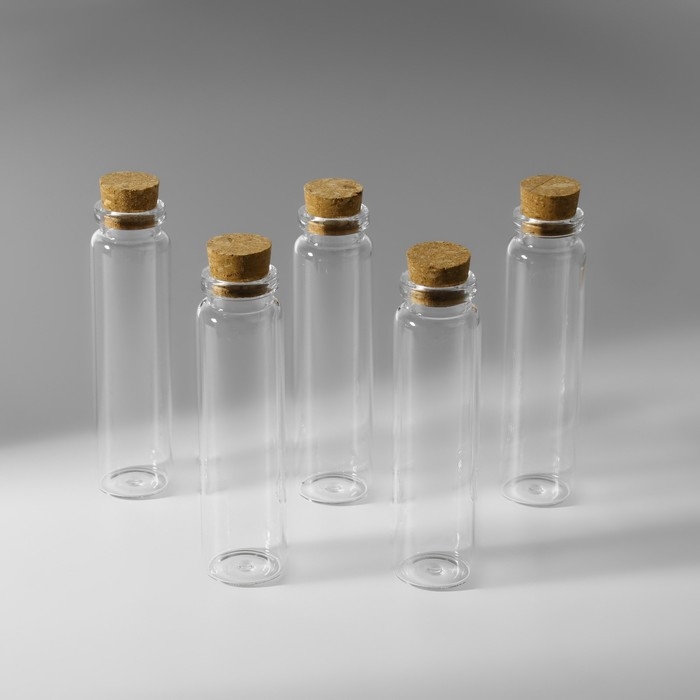 Баночки для хранения мелочей, d=2&times;7.5 см, 5 шт.