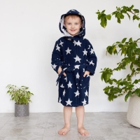 Халат махровый детский Крошка Я &laquo;Звездочки&raquo; размер 30, цвет синий, 100% хлопок 360 г/м2