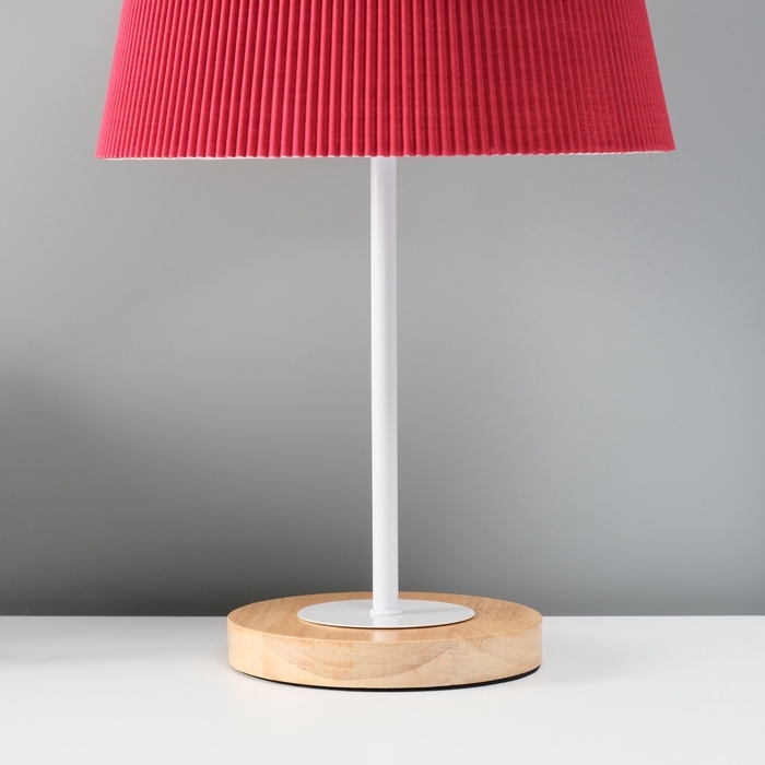 Светильник настольный "Строгость" 1х40Вт Е27 бордовый 22,5х22,5х41,5см