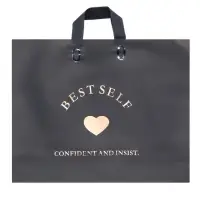 Пакет с петлевой ручкой черный 44 х 35 х 8 см  80 мкм